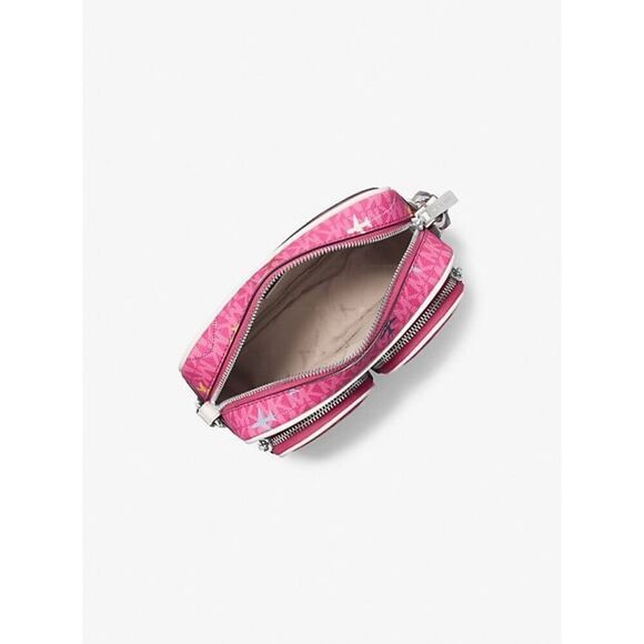 Michael Kors Medium Crossbody Bag Handbag Purse Messenger Shoulder Dragonfruit - Picture 4 of 10